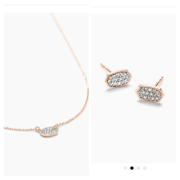 Kendra Scott FINE 14k Rose Gold/Diamond Marisa Set